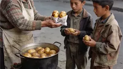 طفلين جائعين